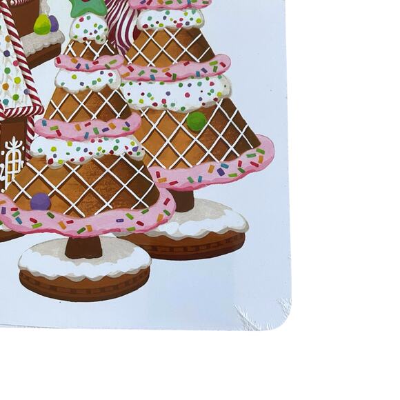 Gingerbread House Cork Backed Hard Placemats 12x16 Set of 4 Christmas New - Picture 8 of 9